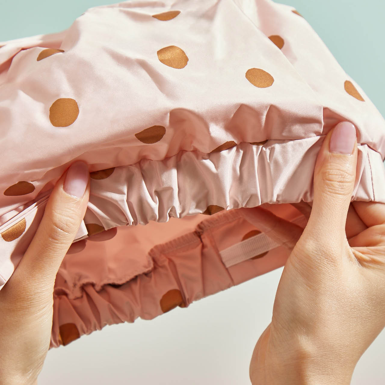 🏆 Best Seller | Blush Dot Shower Cap - 60% Off - Image 3