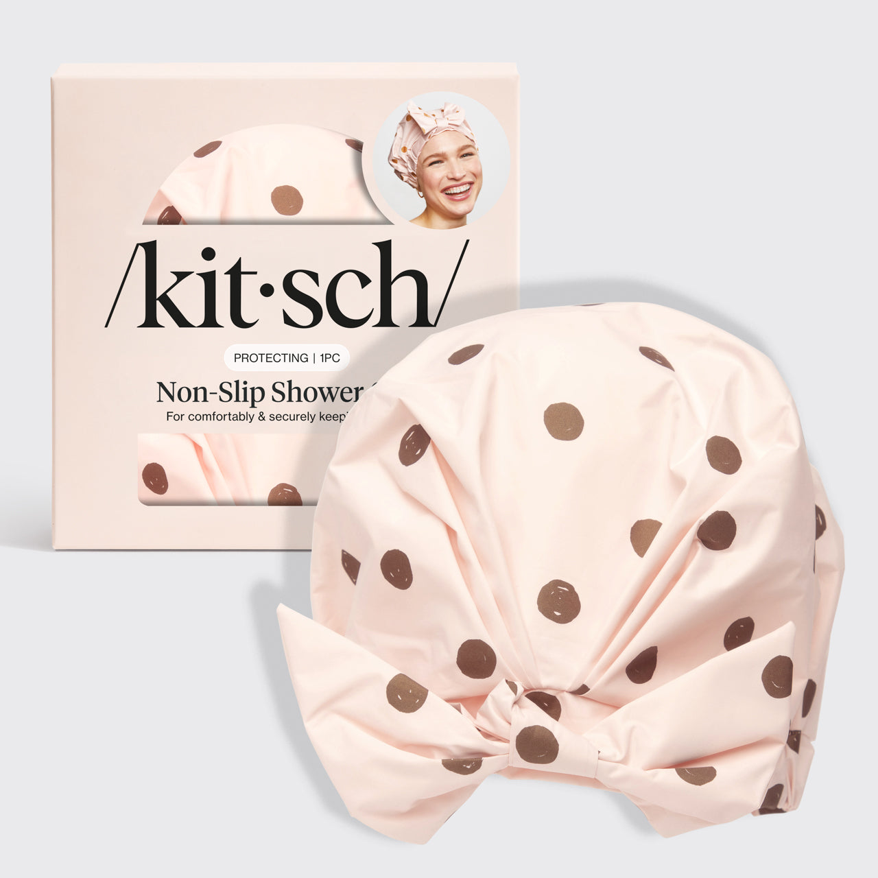 🏆 Best Seller | Blush Dot Shower Cap - 60% Off