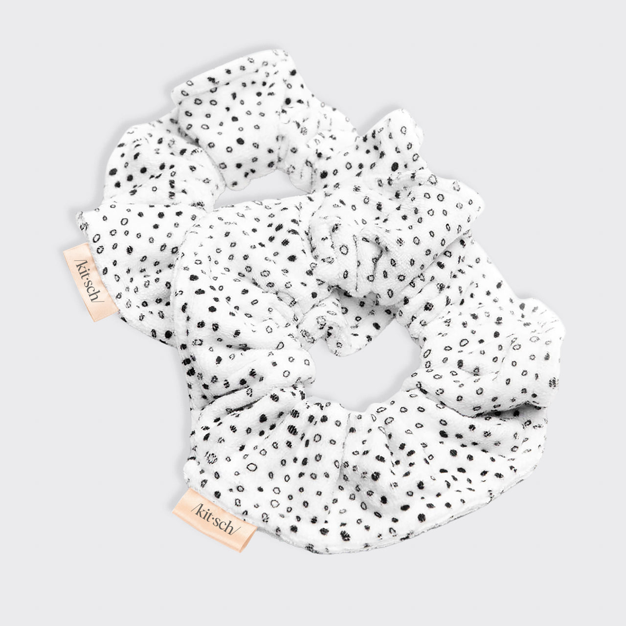 ✨ Must Have | Micro Dot Microfiber Quick-Dry Towel Scrunchies 2pc Set - Premium Quality - Image 2
