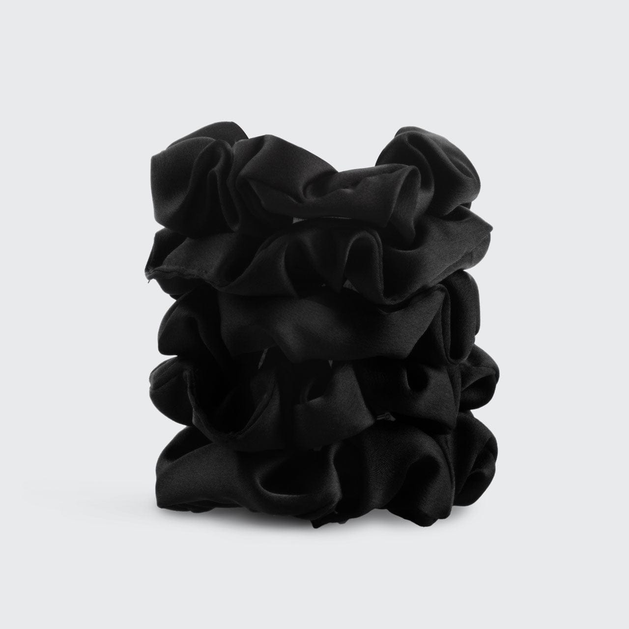 ✨ Must Have | Black Satin Sleep Scrunchies 5pc Set - 60% Off - Image 3