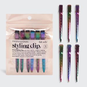 💎 Premium | Iridescent Styling Hair Clips 6pc Set - Premium Quality