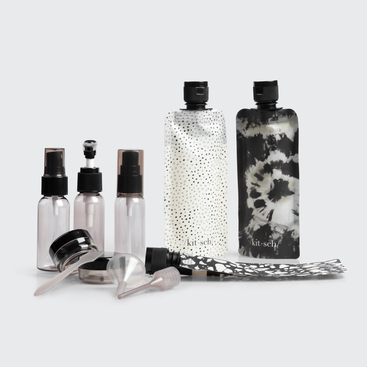 ⏳ Limited Edition | Black & Ivory Travel Bottles for Toiletries 11pc Set - Fast Delivery - Image 2