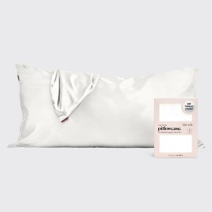 ⭐ Top Rated | Satin Pillowcase in Ivory 2 Pack - King - 60% Off