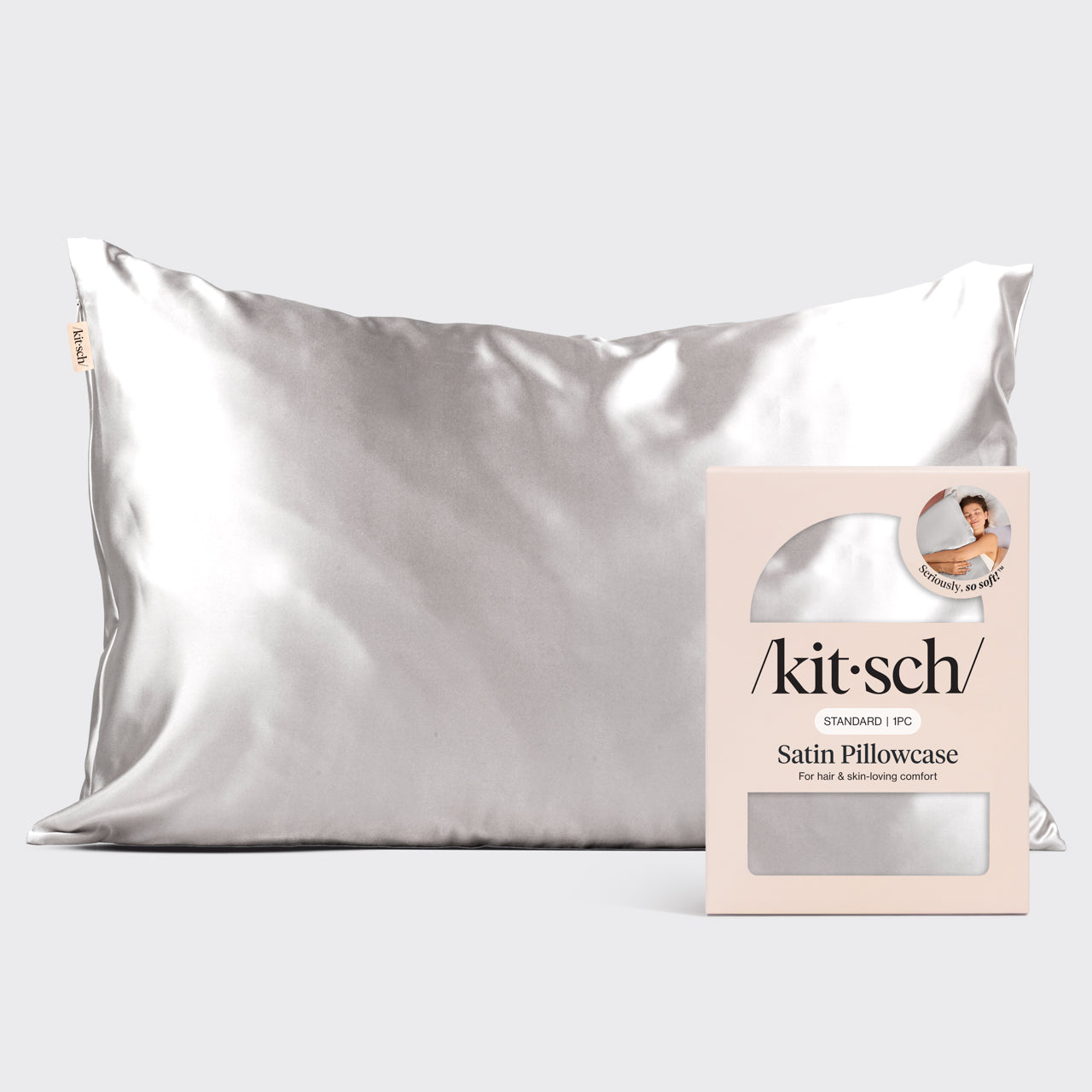 ⏳ Limited Edition | Satin Pillowcase in Silver 2 Pack - Premium Quality