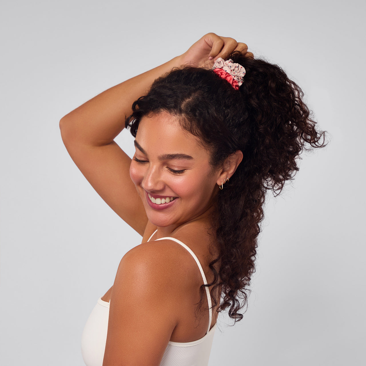 🔥 Hot Sale | Cherry Blossom Ruched Satin Scrunchies 5pc Set - Free Shipping - Image 2