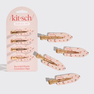 💎 Premium | Cherry Print Creaseless Clips 4pc Set - Special Deal Today