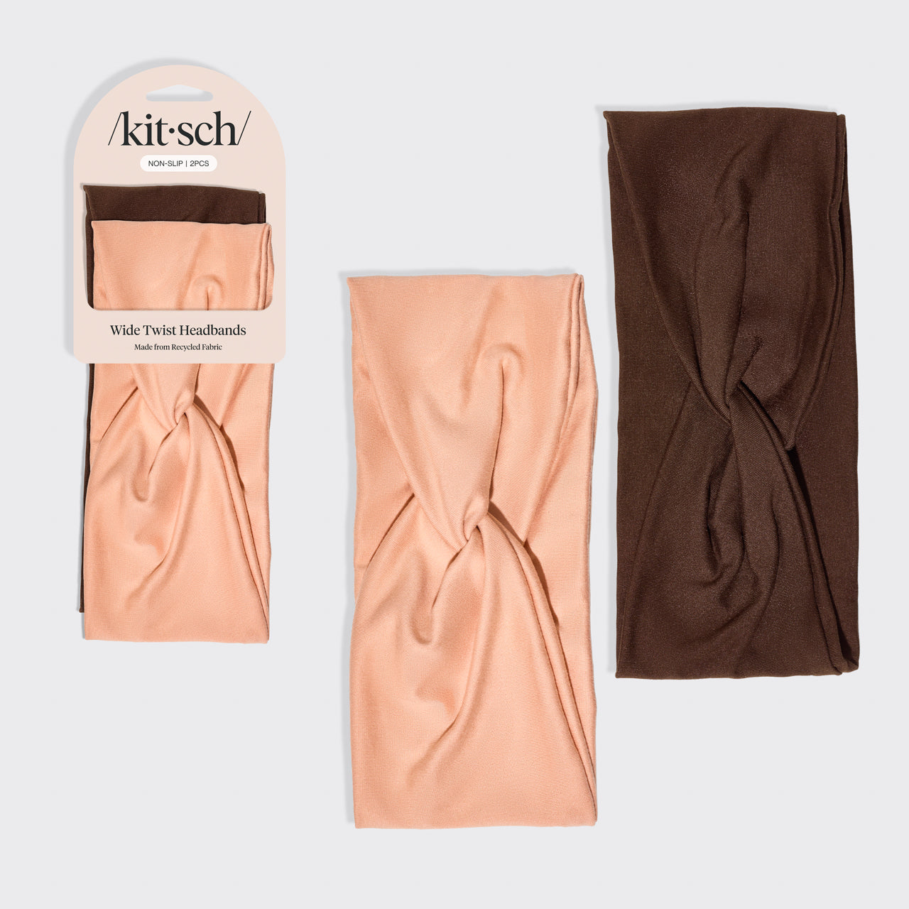 ⭐ Top Rated | Rosewood Wide Twist Headbands 2pc Set - Premium Quality