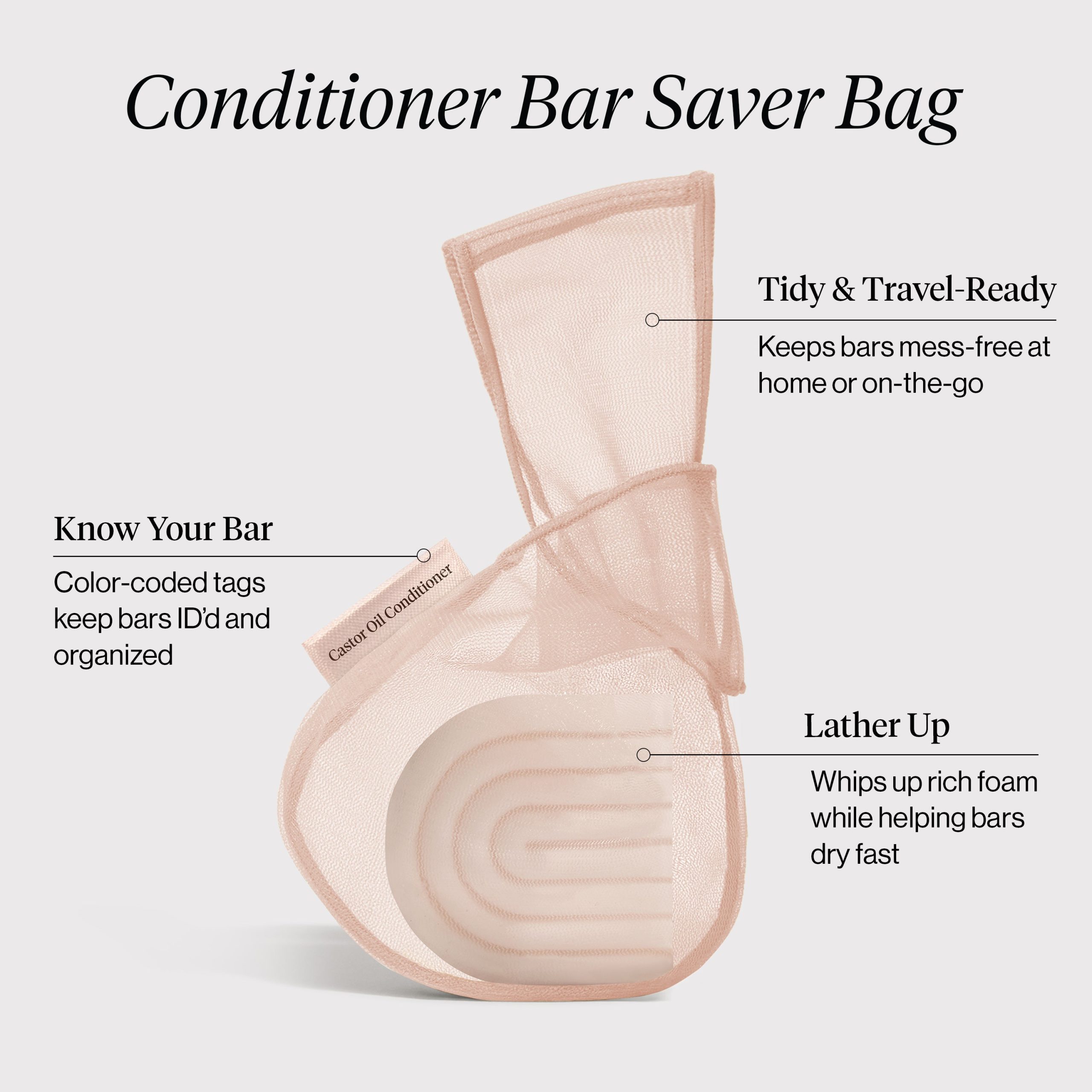 🔥 Hot Sale | Castor Oil Conditioner Bar Saver Bag - Premium Quality - Image 3