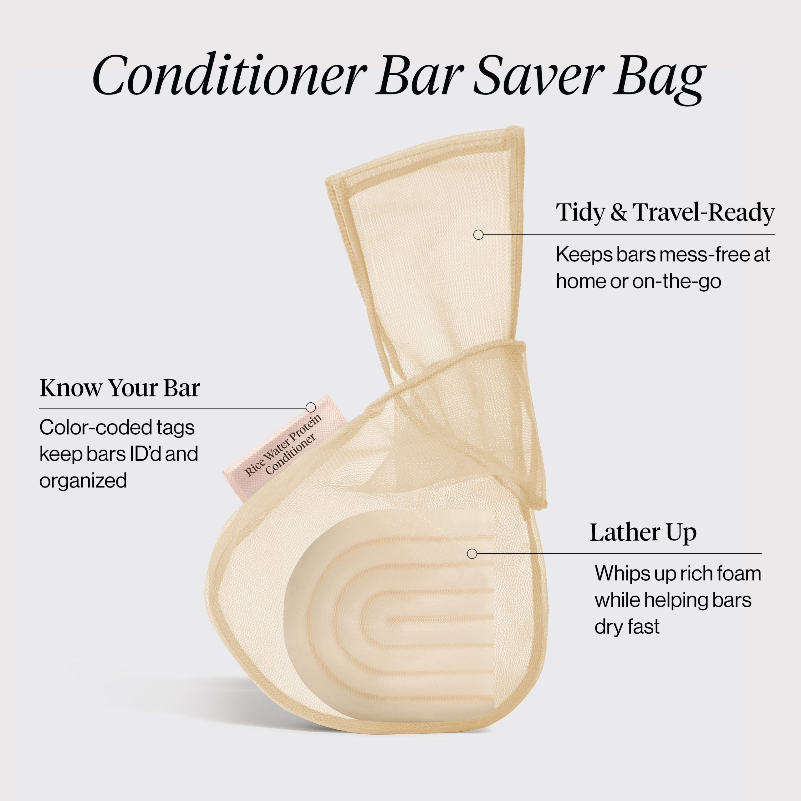 🏆 Best Seller | Rice Water Protein Conditioner Bar Saver Bag - Special Deal Today - Image 3