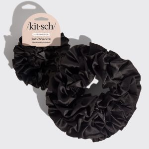💎 Premium | Black Ruffle Scrunchie - Free Shipping
