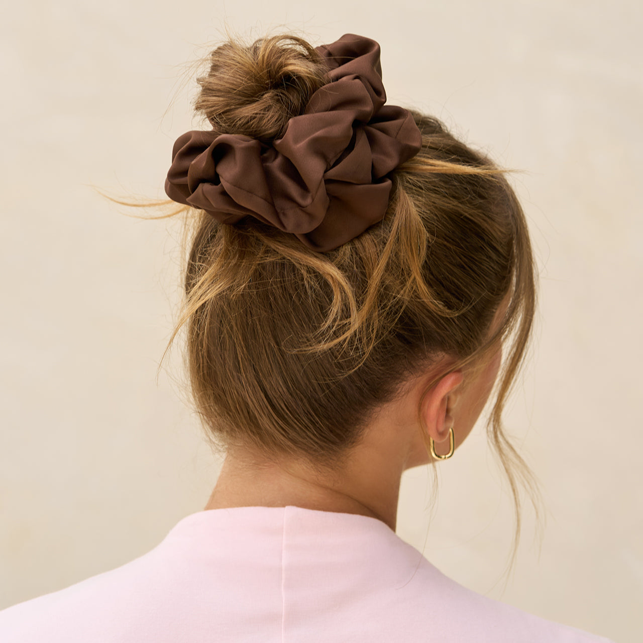 🏆 Best Seller | Black & Chocolate Oversized Scrunchies - Fast Delivery - Image 3