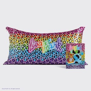💎 Premium | Lisa Frank x Kitsch Satin Pillowcase in Rainbow Leopard 4 Pack - King - Fast Delivery