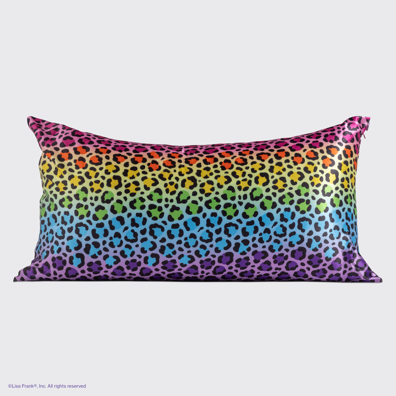 💎 Premium | Lisa Frank x Kitsch King Satin Pillowcase in Rainbow Leopard - King - Free Shipping - Image 4