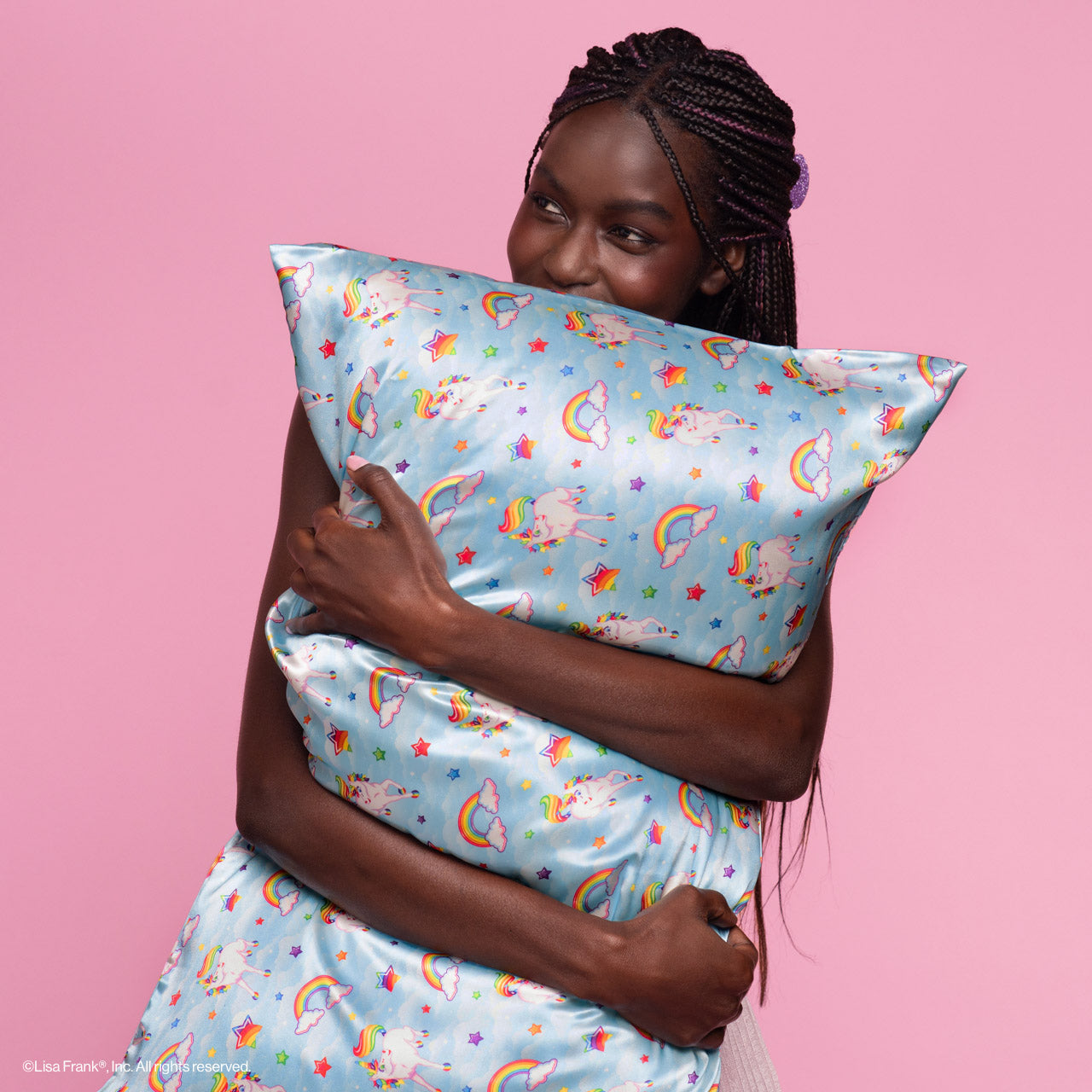 ⭐ Top Rated | Lisa Frank x Kitsch Satin Pillowcase in Markie 2 Pack - King - Special Deal Today - Image 4