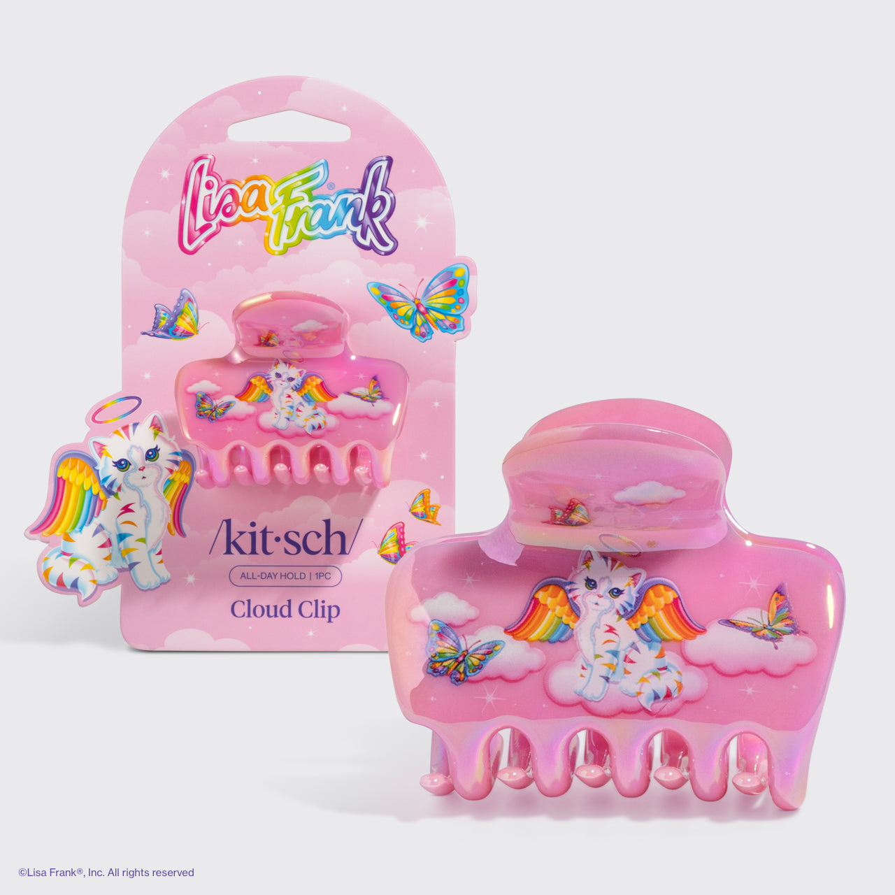 🔥 Hot Sale | Lisa Frank x Kitsch Cloud Clip in Angel Kitty - 60% Off