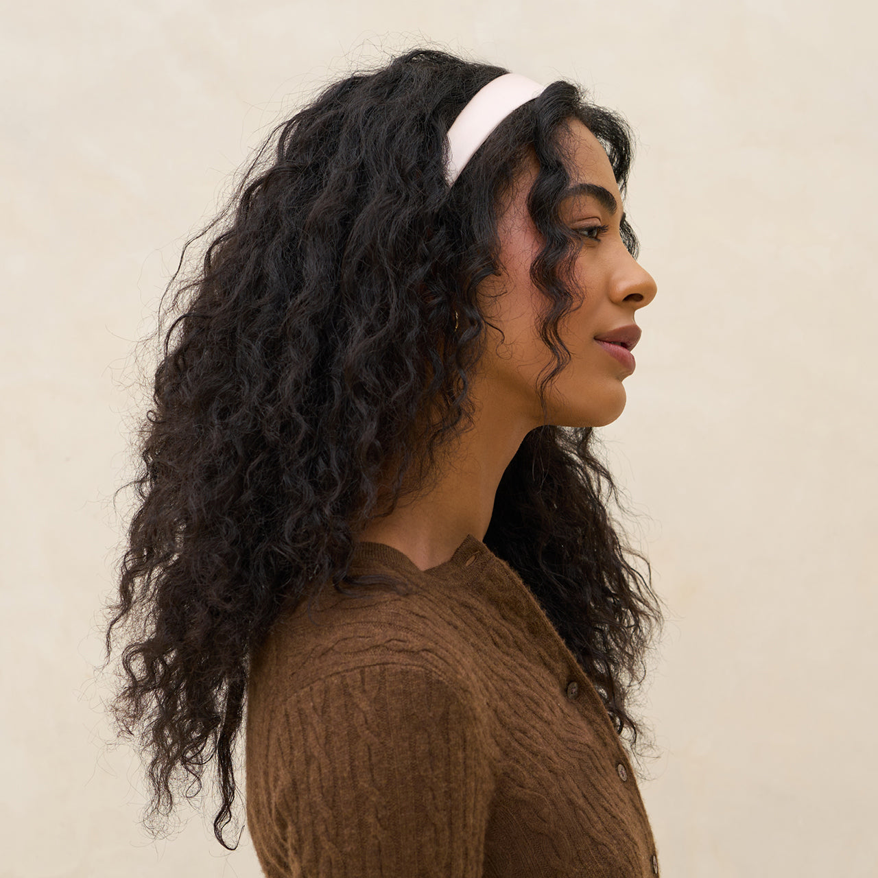 π Best Seller | Cream & Camel Satin & Velvet Headbands - 60% Off - Image 2