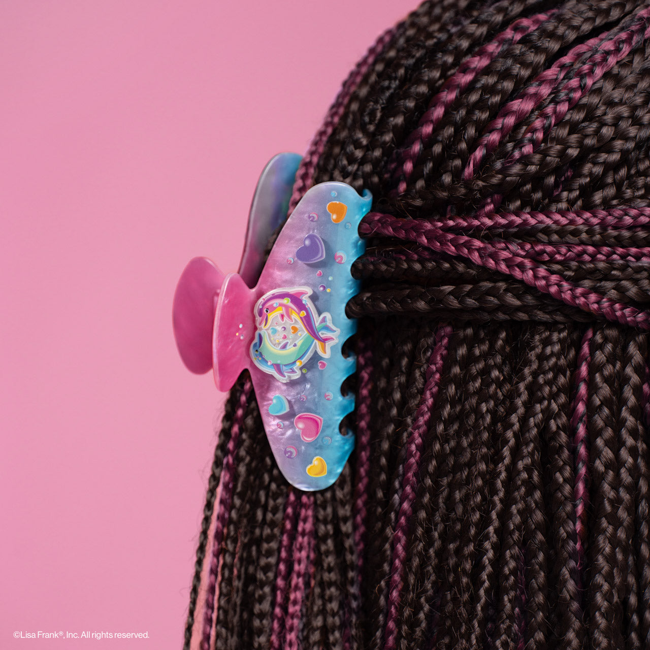 ⭐ Top Rated | Lisa Frank x Kitsch Glitter Claw Clip in Dancing Dolphins - Free Shipping - Image 2