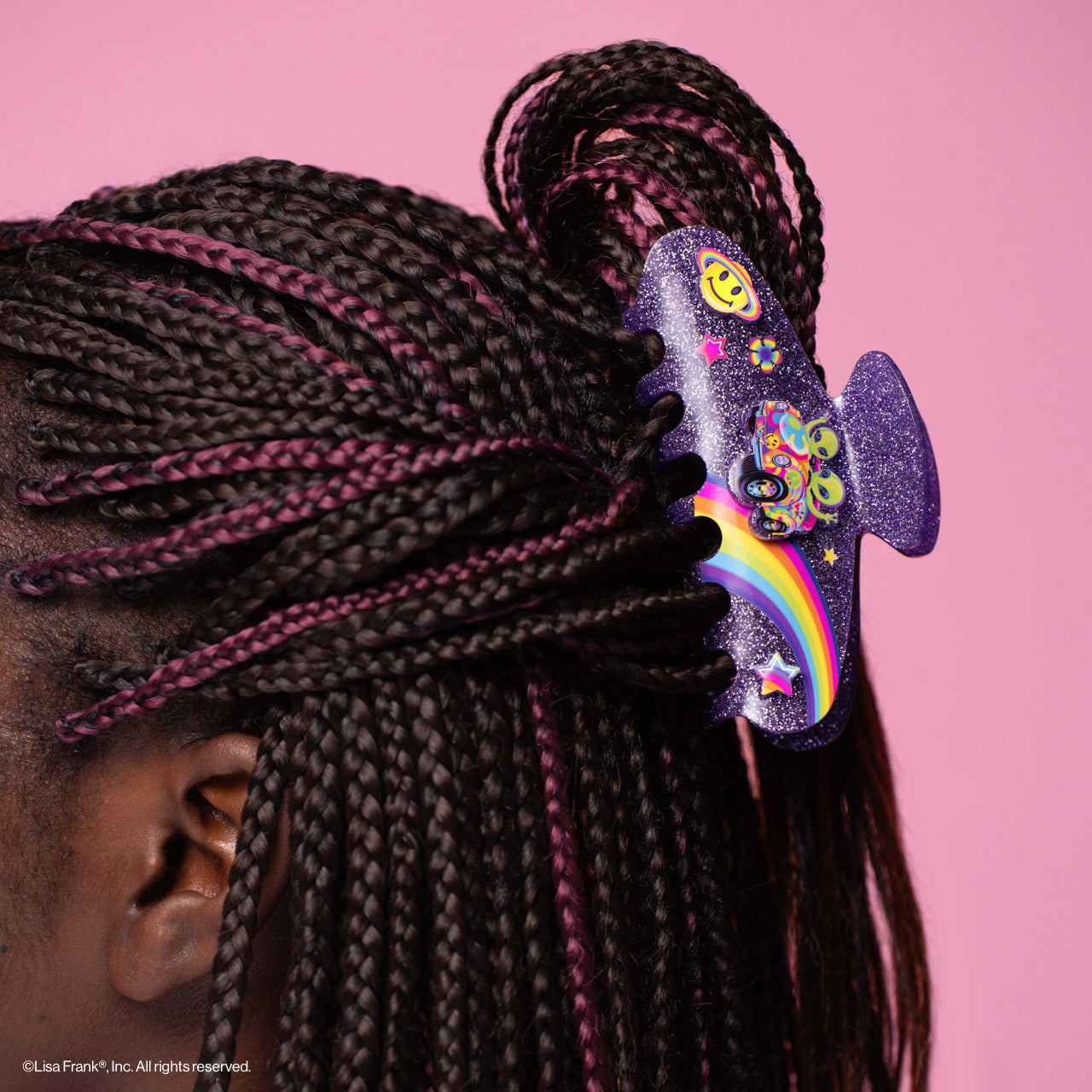 🔥 Hot Sale | Lisa Frank x Kitsch Glitter Claw Clip in Zoomer & Zorbit - 60% Off - Image 3