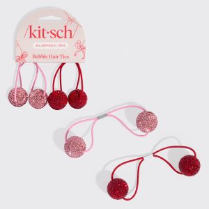 ⭐ Top Rated | Red & Pink Bubble Hair Ties - Free Shipping