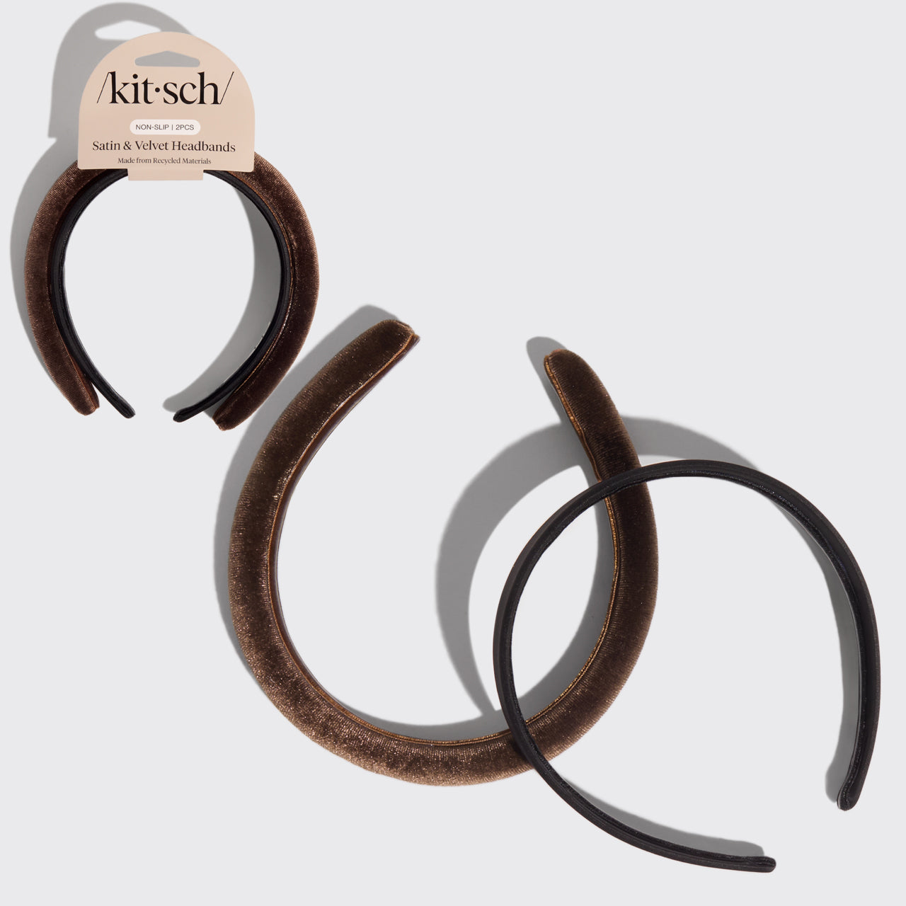 ⭐ Top Rated | Black & Chocolate Satin & Velvet Headbands - Premium Quality