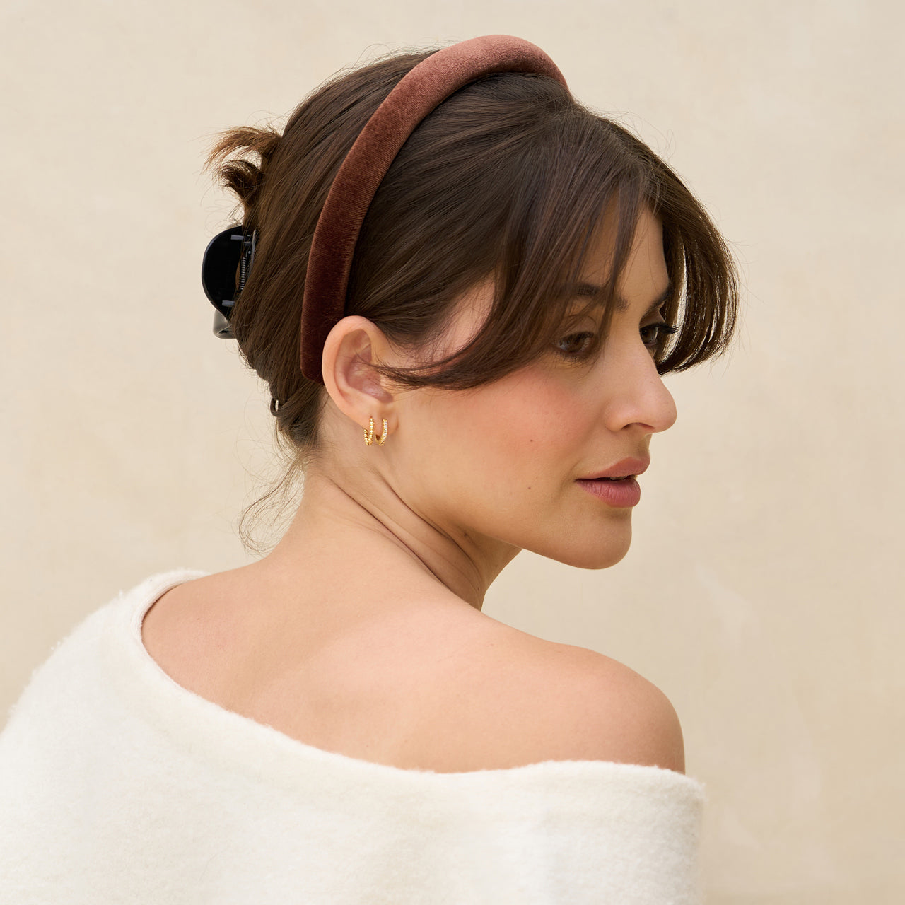 ⭐ Top Rated | Black & Chocolate Satin & Velvet Headbands - Premium Quality - Image 2
