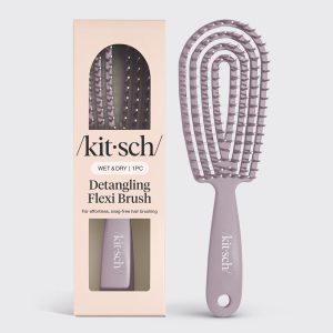 ⭐ Top Rated | Soft Violet Detangling Flexi Brush - 60% Off