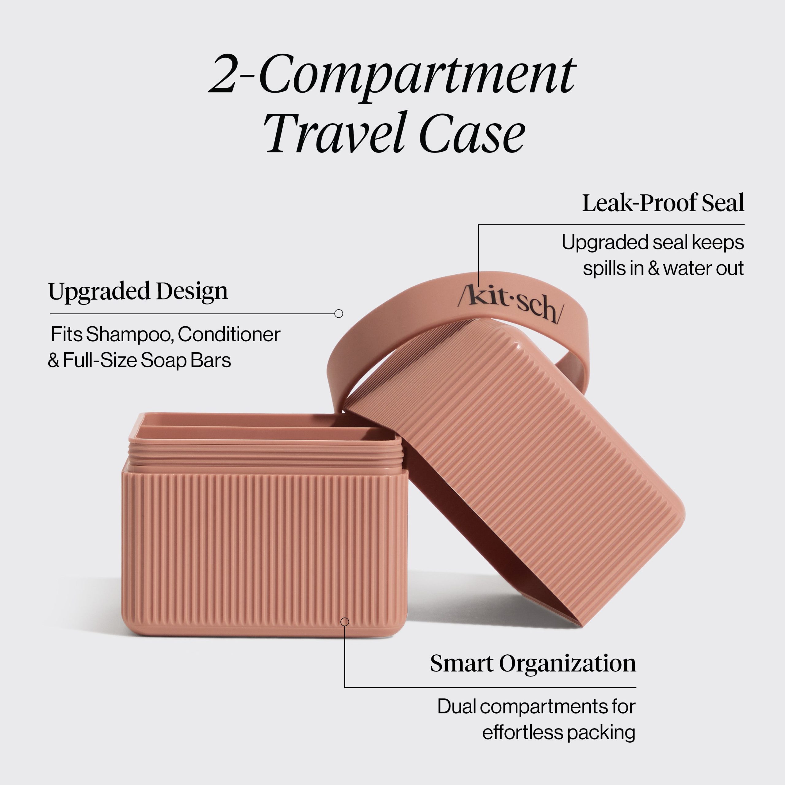 ⏳ Limited Edition | 2-Compartment Travel Case - Terracotta - Special Deal Today - Image 2