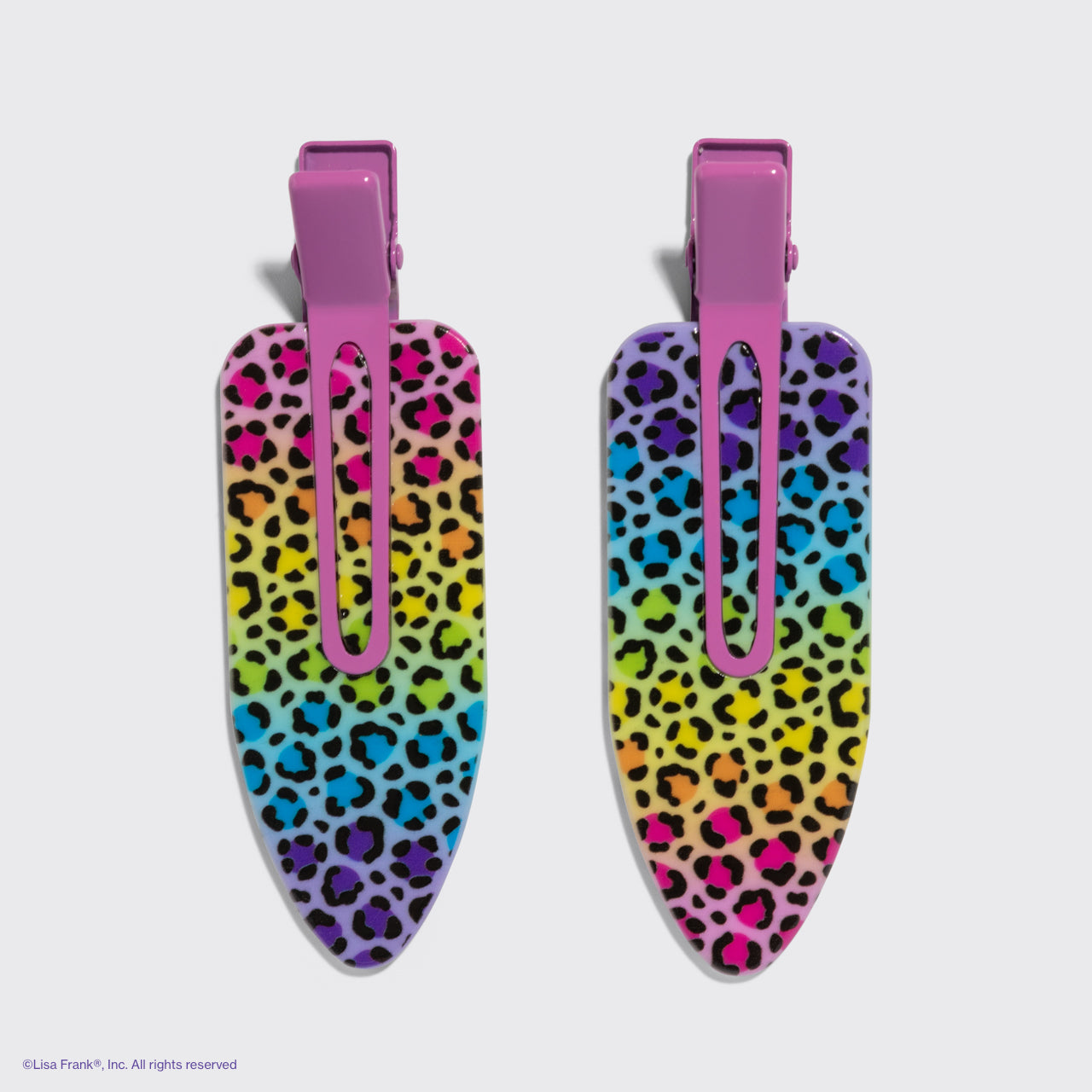 ⭐ Top Rated | Lisa Frank x Kitsch XL Creaseless Clips in Rainbow Leopard - Fast Delivery - Image 2