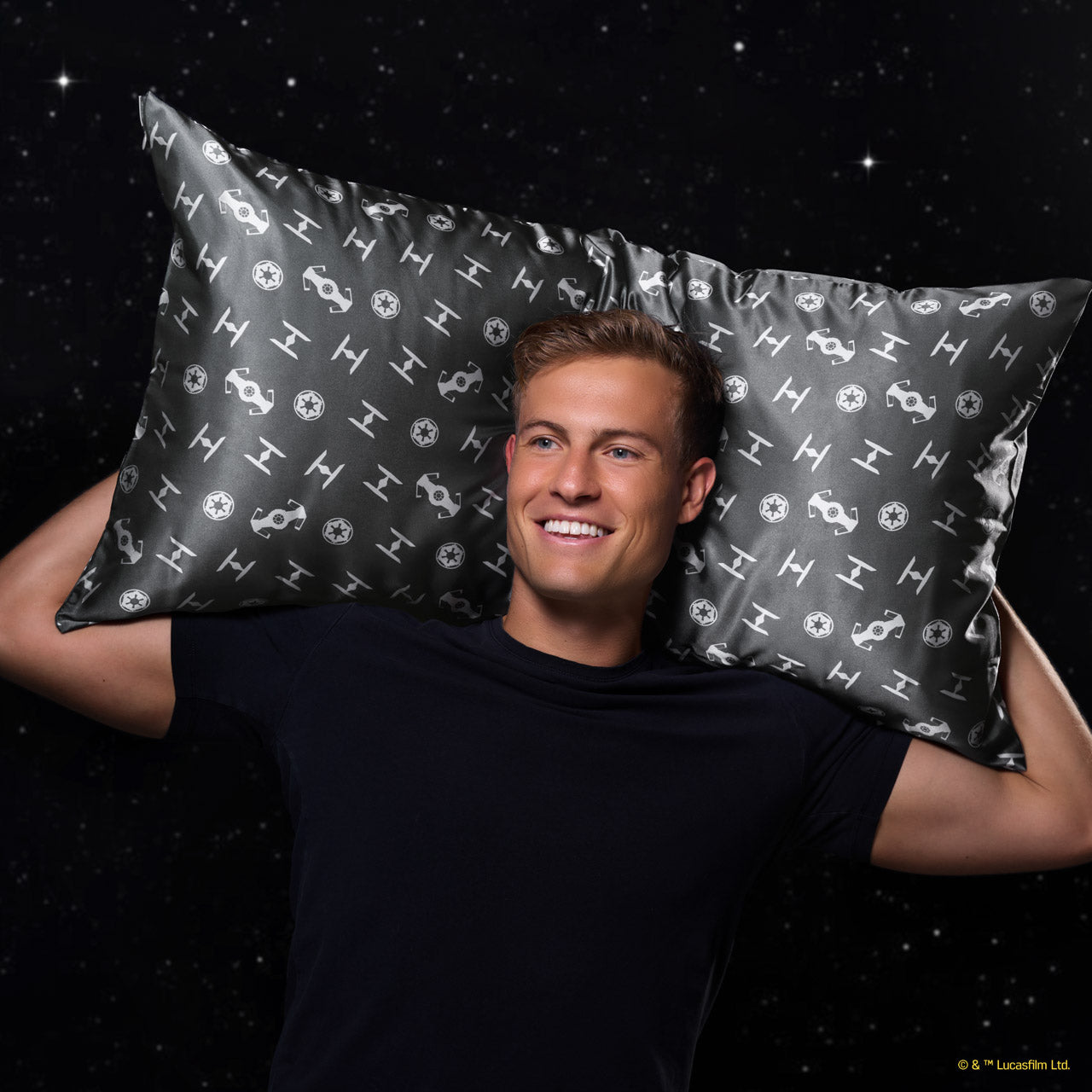 🏆 Best Seller | Star Wars & Kitsch Satin Pillowcase in Galactic Empire 2 Pack - King - 60% Off - Image 3