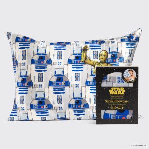⏳ Limited Edition | Star Wars & Kitsch Satin Pillowcase in R2-D2 & C-3PO 4 Pack - Free Shipping
