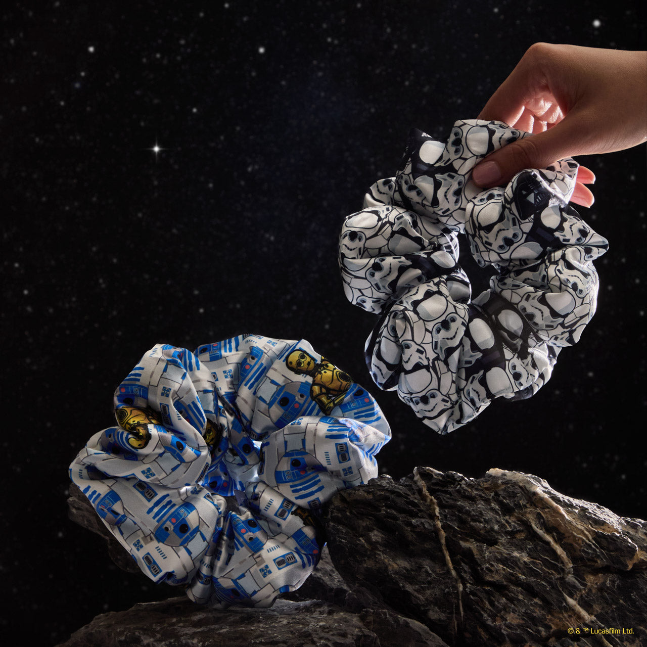✨ Must Have | Star Wars & Kitsch Satin Pillow Scrunchies in R2-D2 & Stormtroopers - Special Deal Today - Image 5