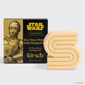 ⭐ Top Rated | Star Wars & Kitsch Rice Water Protein Strengthening Solid Shampoo - C-3PO - Fast Delivery