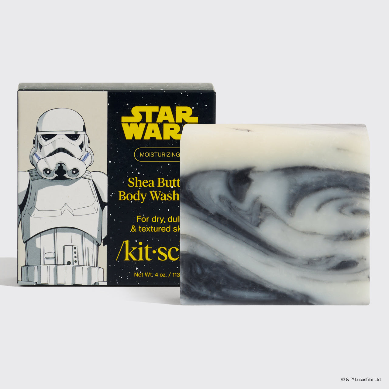 π₯ Hot Sale | Star Wars & Kitsch Shea Butter Moisturizing Solid Body Wash - Stormtrooper Swirl - Premium Quality