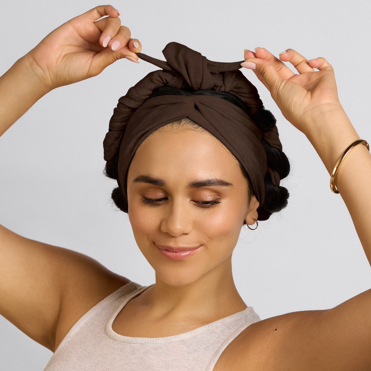 π Premium | Chocolate Brown Set & Flow Active Curling Headband - Free Shipping - Image 2