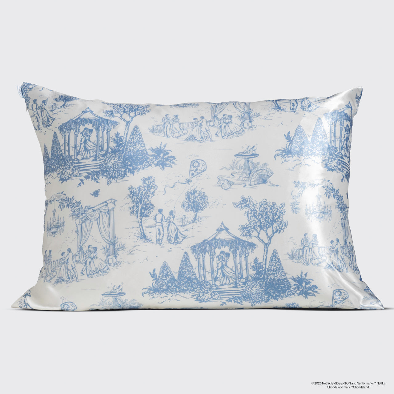 ⏳ Limited Edition | Bridgerton x Kitsch Satin Pillowcase in Garden Toile 2 Pack - Free Shipping - Image 5