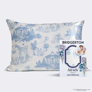 ⏳ Limited Edition | Bridgerton x Kitsch Satin Pillowcase in Garden Toile 2 Pack - Free Shipping