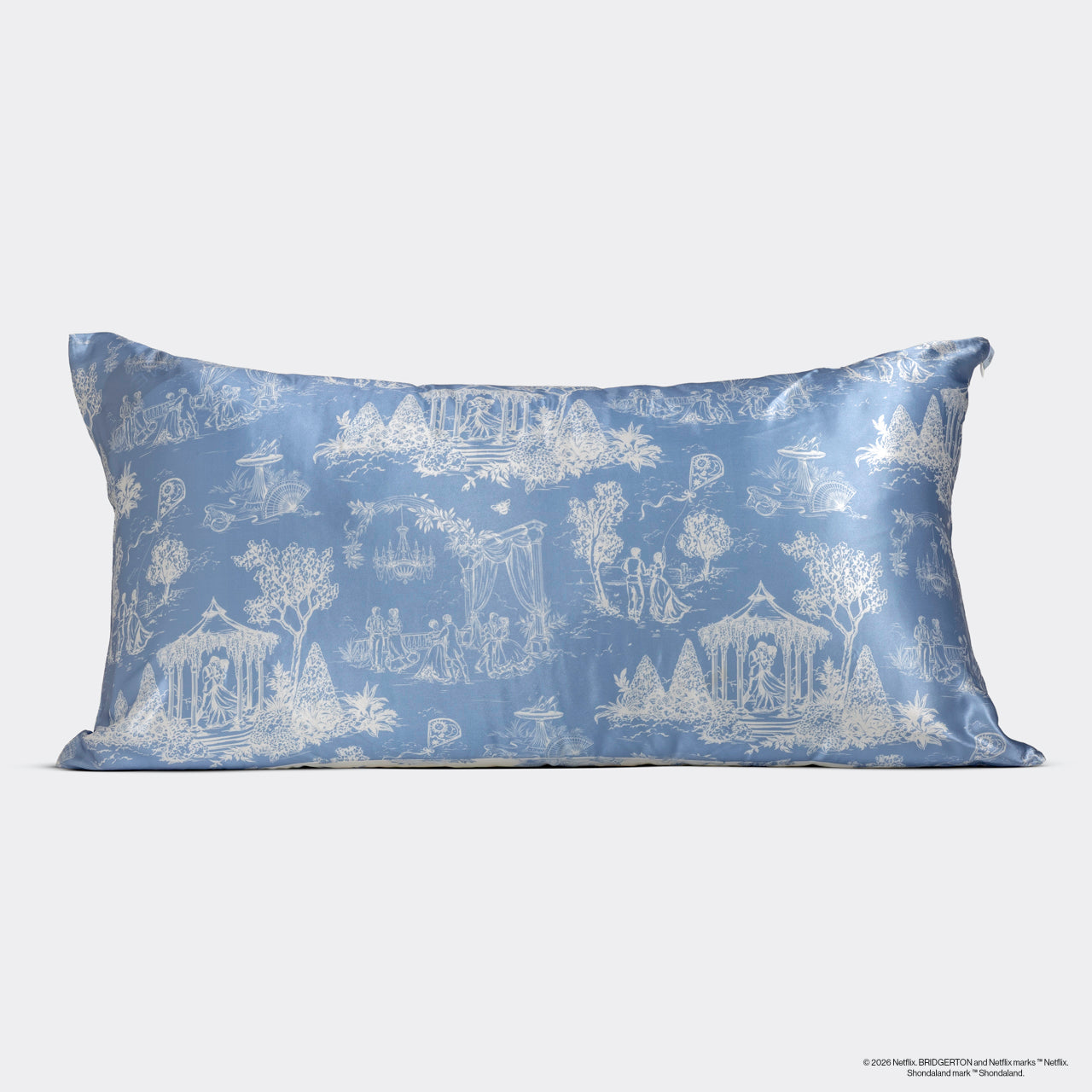 ✨ Must Have | Bridgerton x Kitsch Satin Pillowcase in Garden Toile 2 Pack - King - Premium Quality - Image 2