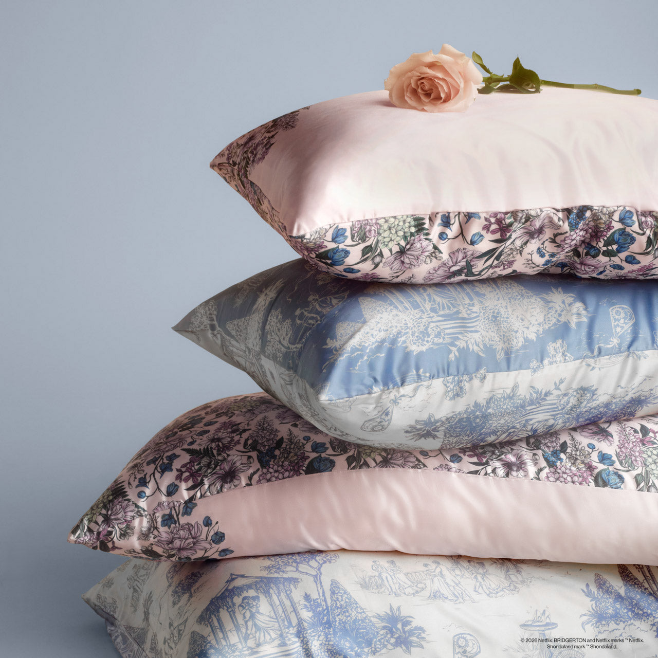 ⏳ Limited Edition | Bridgerton x Kitsch Satin Pillowcase in Wisteria 2 Pack - King - Fast Delivery - Image 6