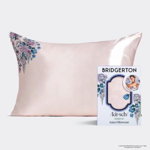 🏆 Best Seller | Bridgerton x Kitsch Satin Pillowcase in Wisteria - Special Deal Today