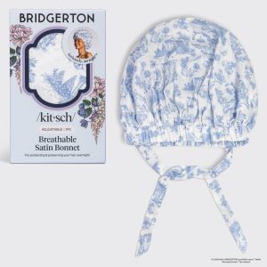 🔥 Hot Sale | Bridgerton x Kitsch Breathable Satin Bonnet in Garden Toile - Free Shipping