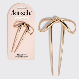 🏆 Best Seller | Gold Bow French Hair Pin - Mini - Fast Delivery
