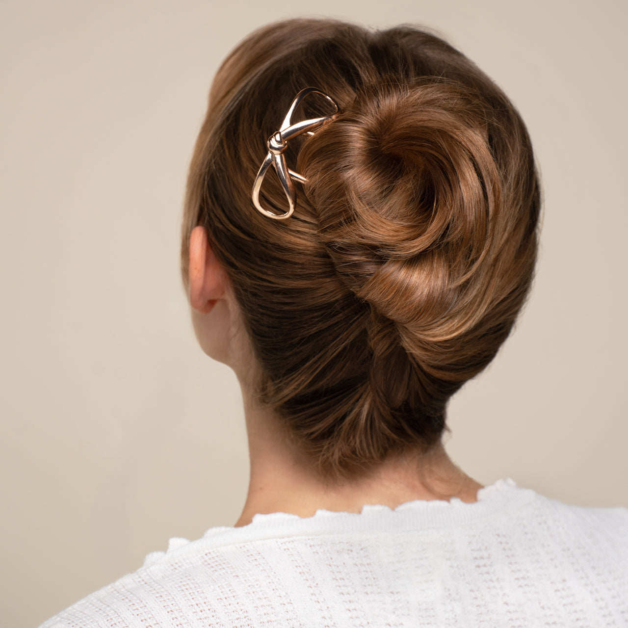 π Best Seller | Gold Bow French Hair Pin - Mini - Fast Delivery - Image 2
