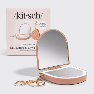 💎 Premium | Terracotta Compact Mirror Keychain - 60% Off