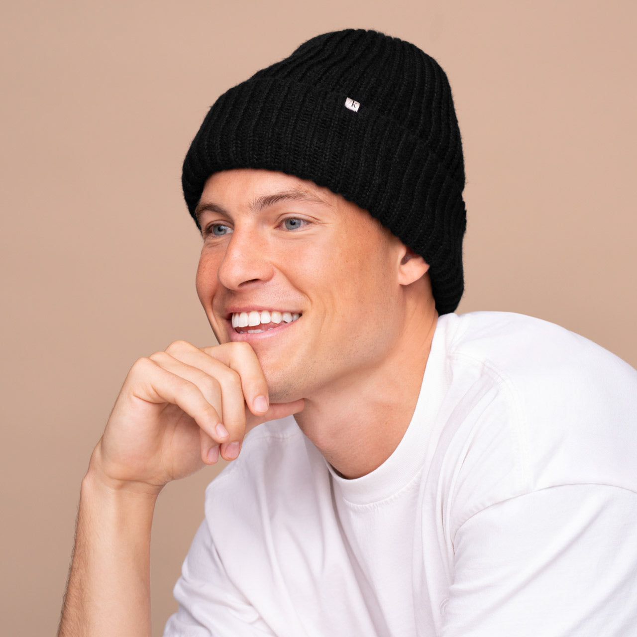 π Premium | Glazey Satin-Lined Beanie in Black - Premium Quality - Image 4