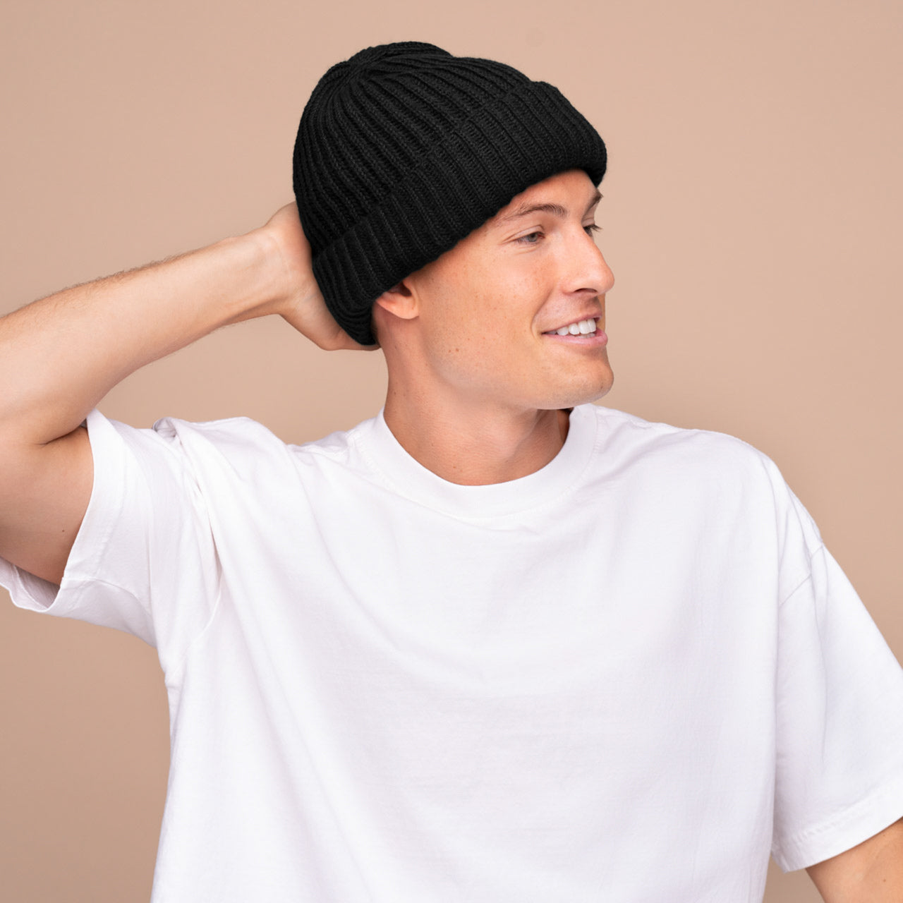 π Premium | Glazey Satin-Lined Beanie in Black - Premium Quality - Image 3
