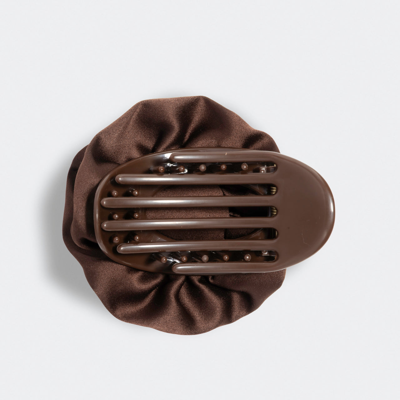 ⏳ Limited Edition | Satin Rosette Medium Flat Cloud Clip - Chocolate - Free Shipping - Image 4