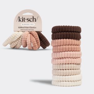 ✨ Must Have | Blush Ribbed Hair Elastics - Special Deal Today