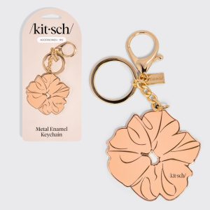✨ Must Have | Terracotta Scrunchie Metal Enamel Keychain - Special Deal Today