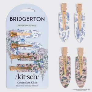 🏆 Best Seller | Bridgerton x Kitsch Creaseless Clips in Toile in Bloom - Special Deal Today