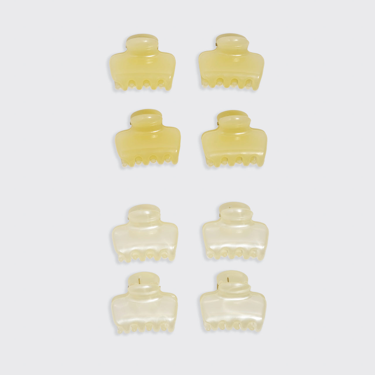 ✨ Must Have | Pearlized Cream & Butter Yellow Jelly Cloud Clips - Mini - Fast Delivery - Image 6